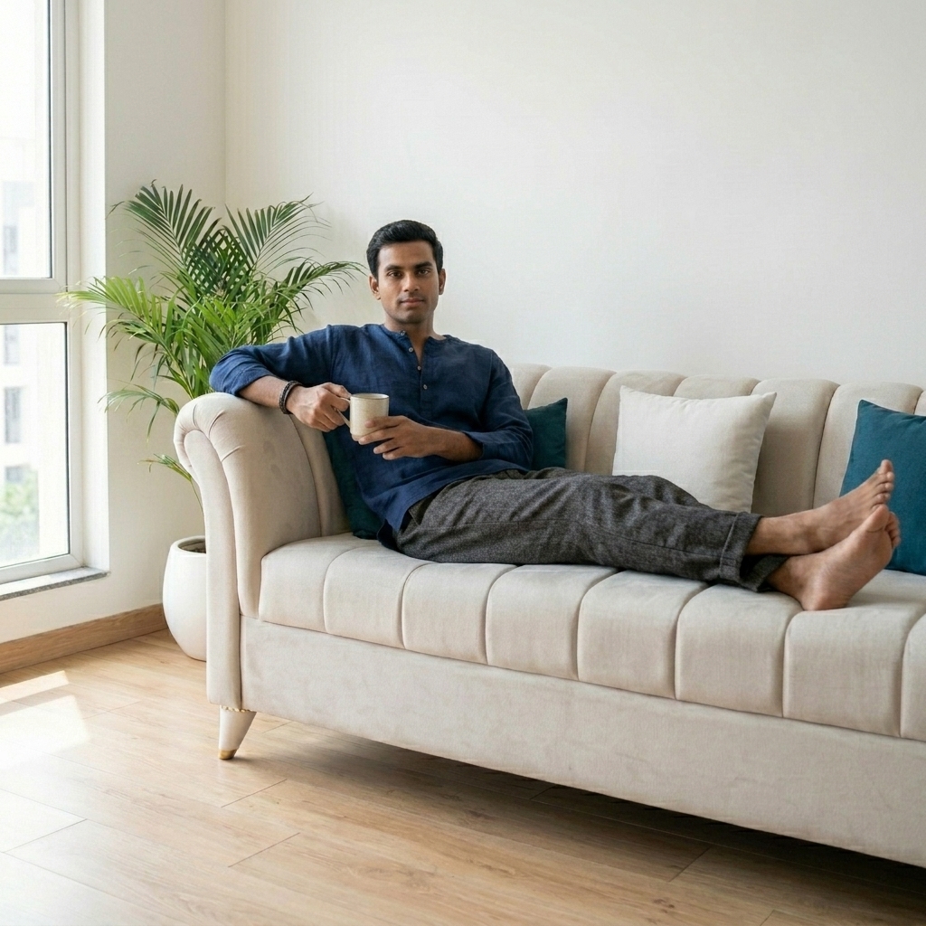 Pomelli Velvet Sofa — Royal Comfort, Modern Soul - Image 4